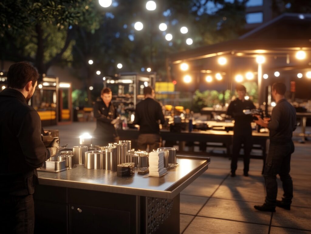 vecteezy outdoor catering event food and service preparation under 70376333