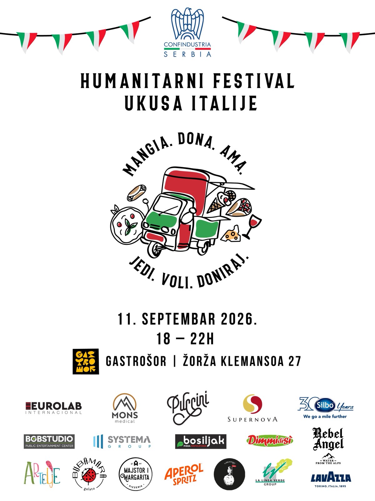 Humanitarni festival "Mangia. Dona. Ama." za podršku NURDOR-u